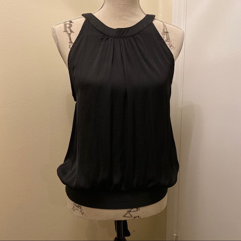 Glam High Neck Silky Tank Top